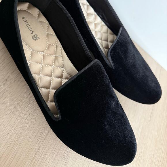 Birdies Flats Size 8 The Starling Black Velvet Shoes Womens Loafers Comfort - Picture 3 of 9
